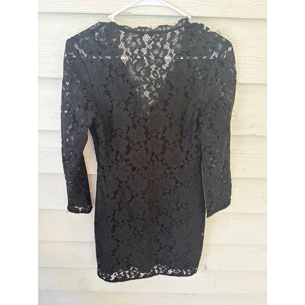 WAYF Black Lace Bodycon Dress – Size 8 - Picture 8 of 8